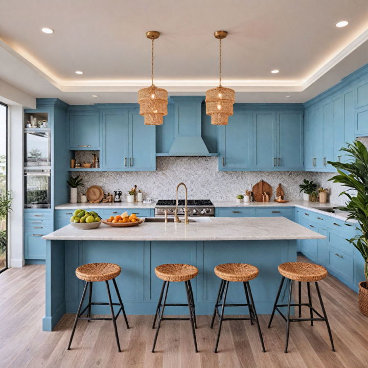 contemporary coastal kitchen cabinets