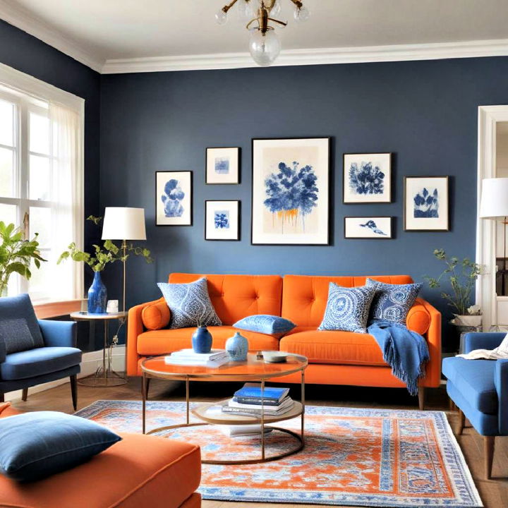 cool orange and blue contrast