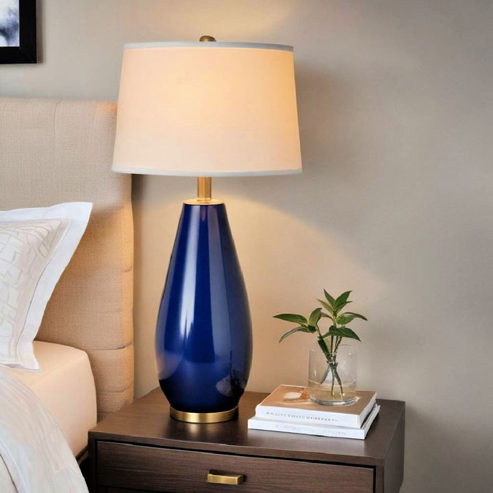 cozy blue table lamp for bedroom