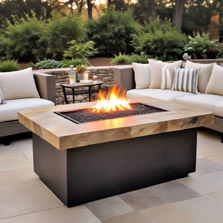 cozy fire pit table fireplace