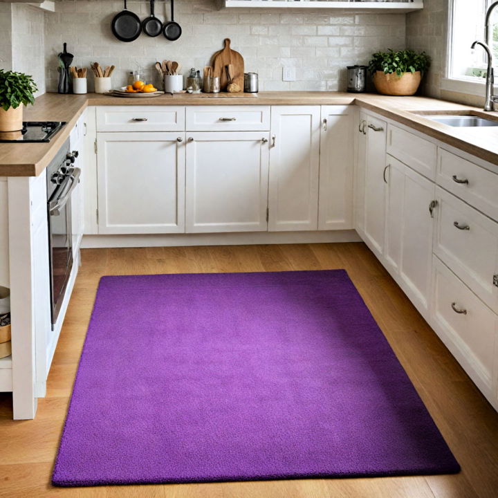 cozy purple kitchen rug