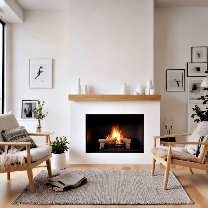 cozy scandinavian fireplace