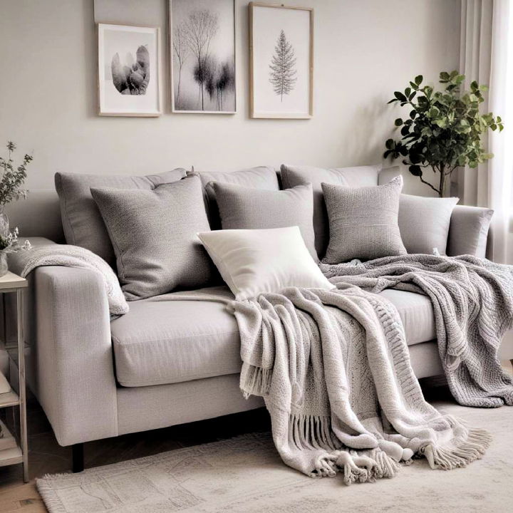 cozy textiles for living room