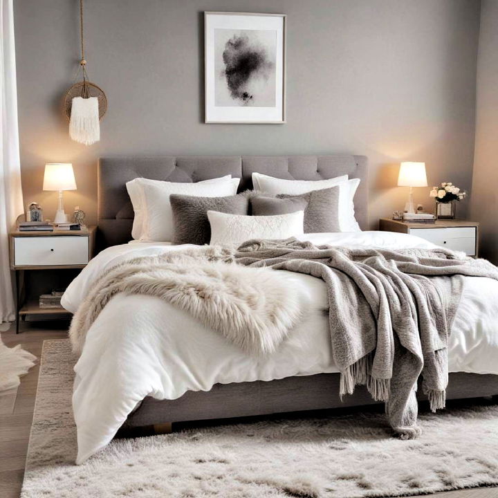 cozy textures bedroom