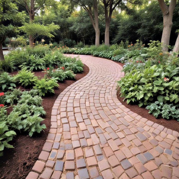 curved brick path