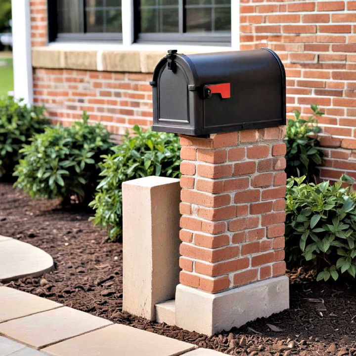 custom brick mailbox stand