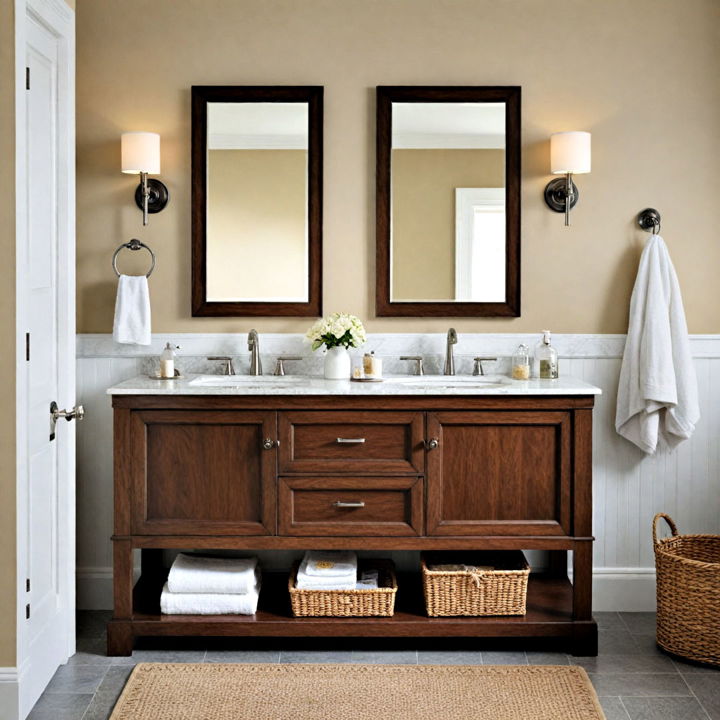 dark walnut bathroom vanity