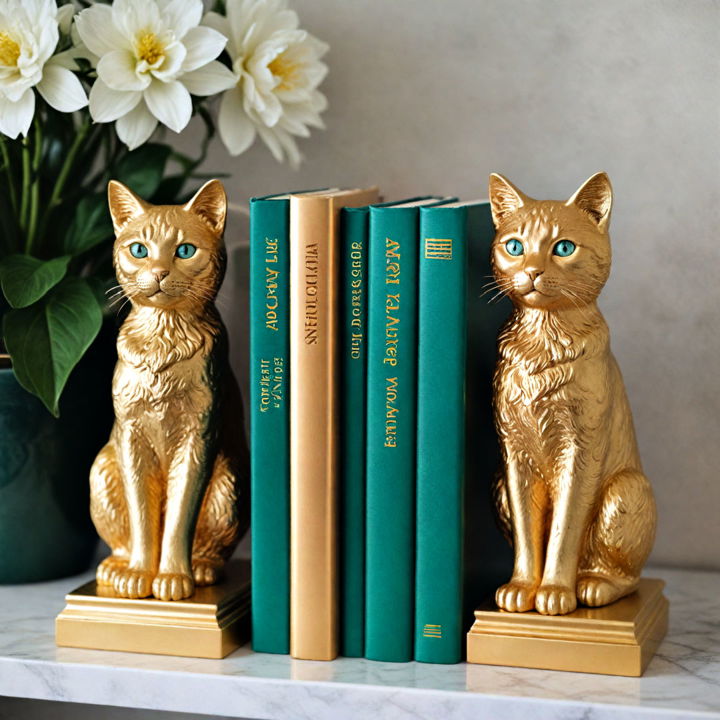 decorative gold bookends for living room