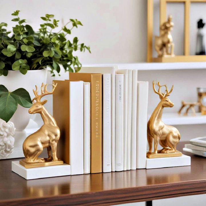 decorative gold bookends piece