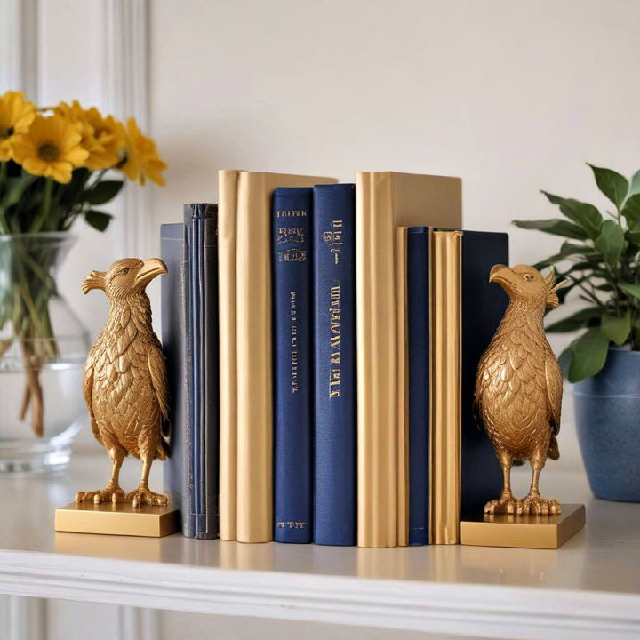 decorative gold bookends