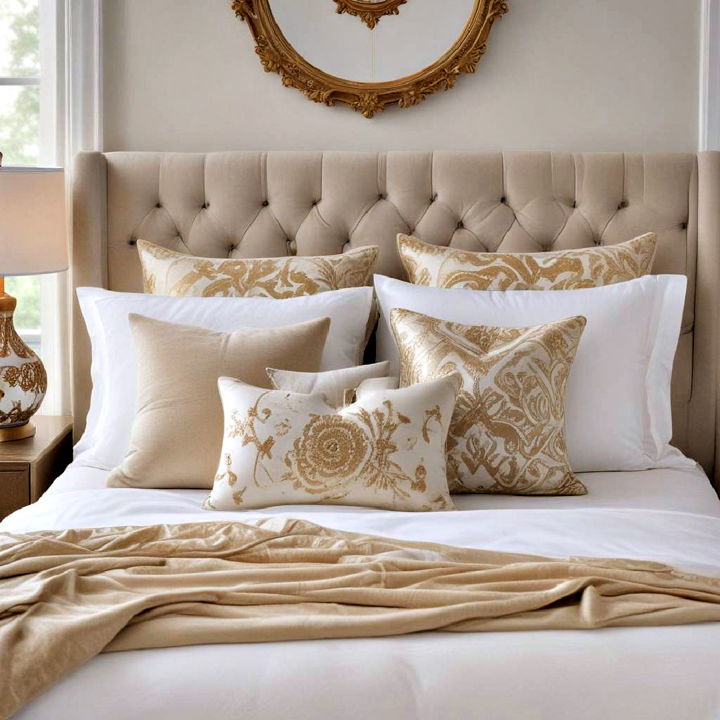 decorative pillows to add depth