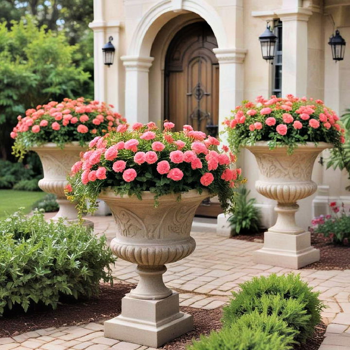 decorative planters for formal garden