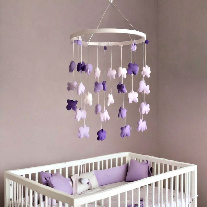 decorative violet mobile hanging