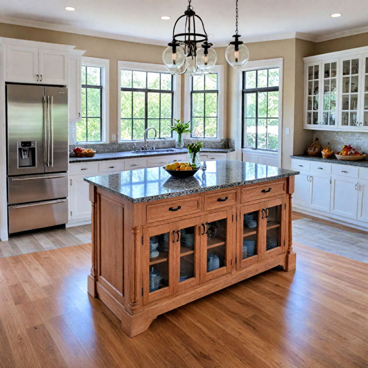 display cabinet kitchen island