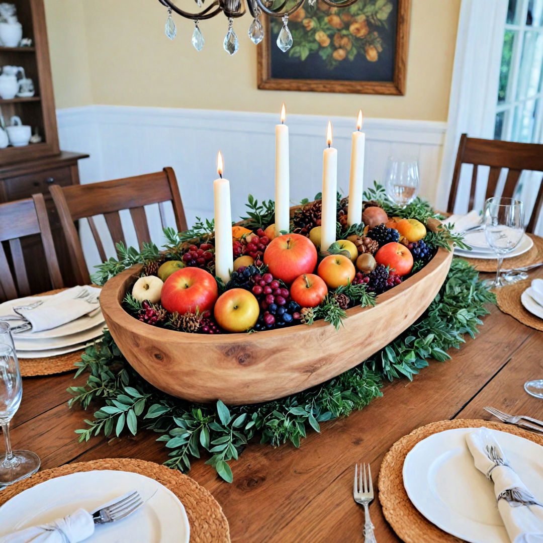 dough bowl as centerpiece