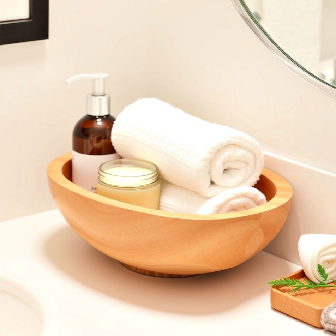 dough bowl bathroom organizer