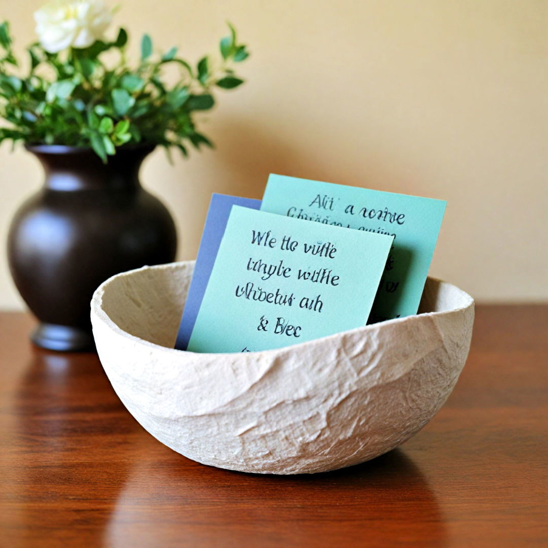 dough bowl inspirational quote holder