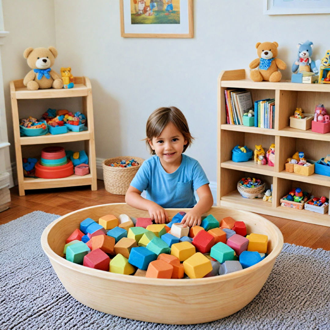 dough bowl into child’s play area