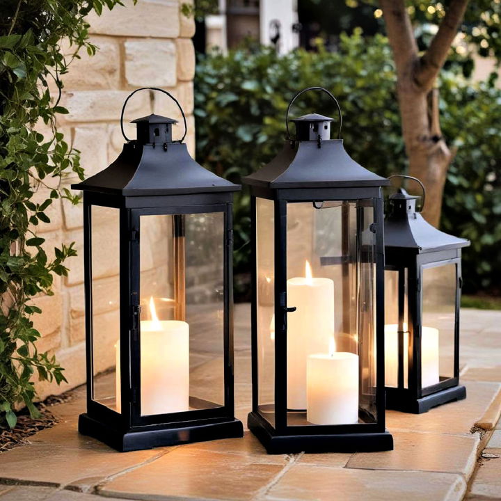 dual color lanterns for patio