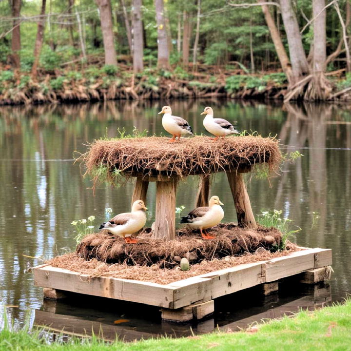 duck pond nesting platform