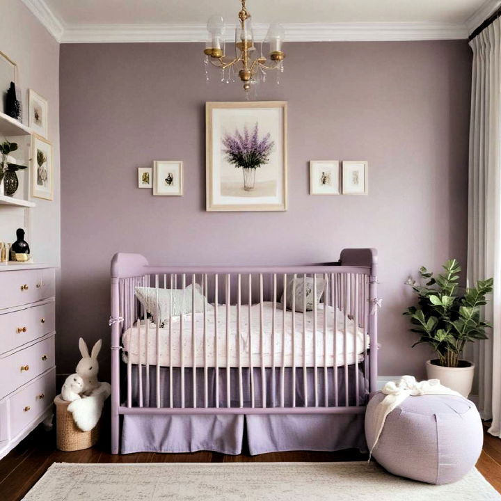 dynamic two tone purple crib