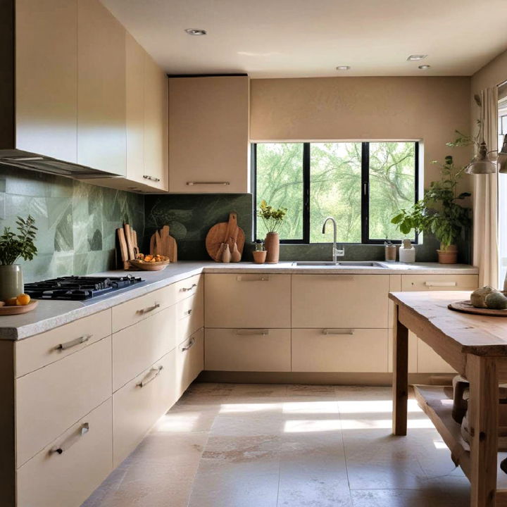 earthy and natural kitchen