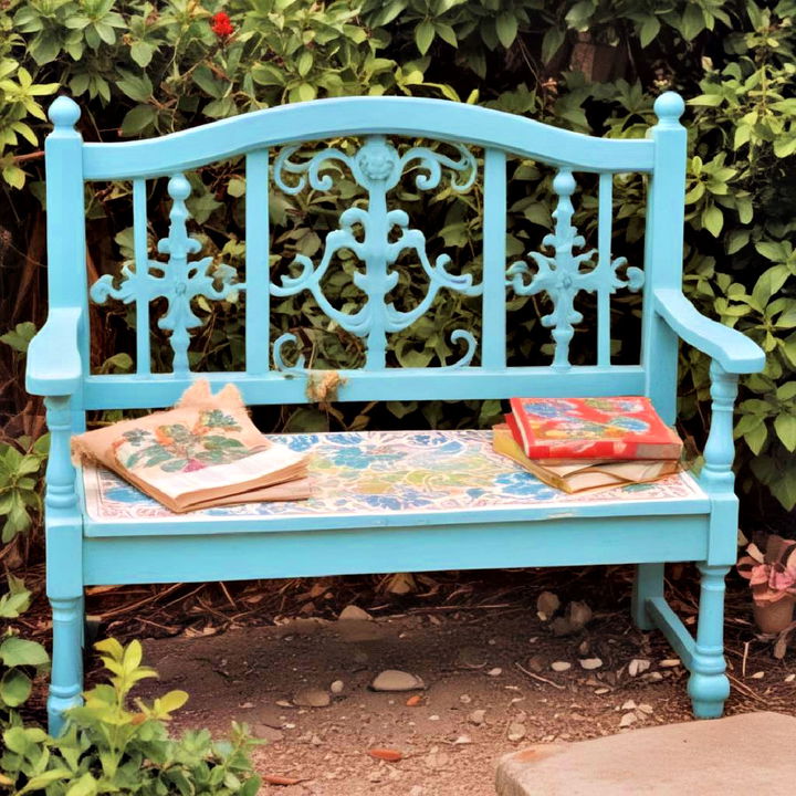 eco friendly repurposed bench for garden