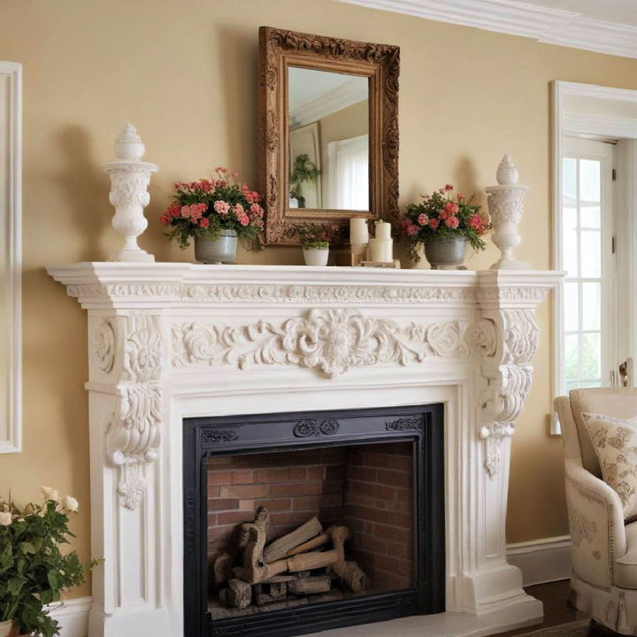 elegance and classic carved corbels