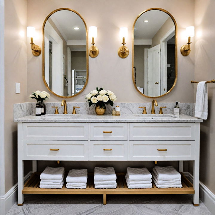 elegance and luxurious marble vanities