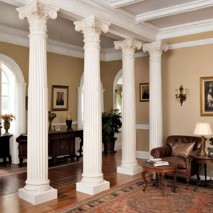 elegance columns for victorian living room