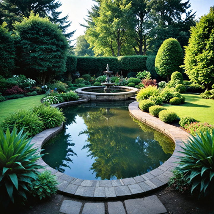 elegance formal fish pond