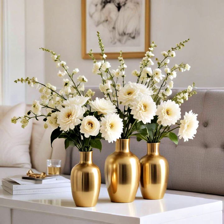 elegance gold tinted vases