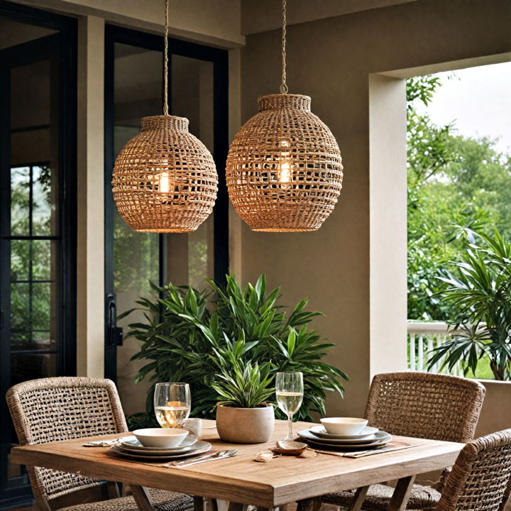 elegance hanging wicker lanterns