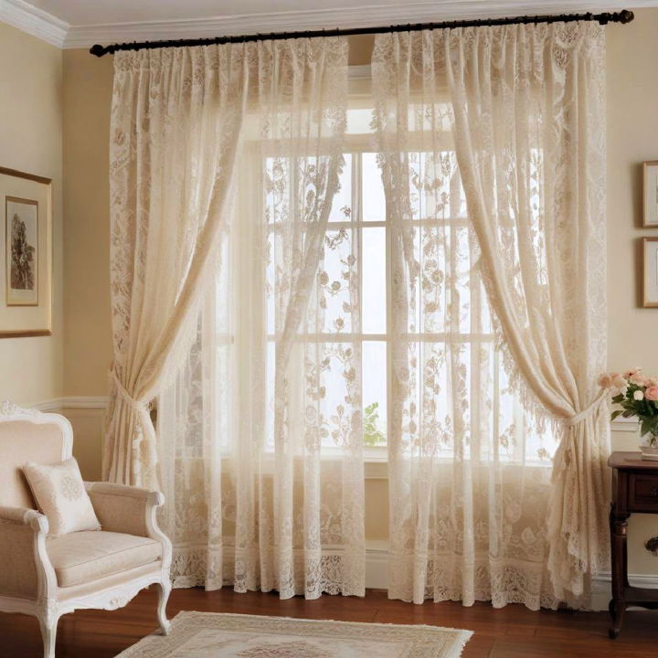 elegance lace curtains for living room