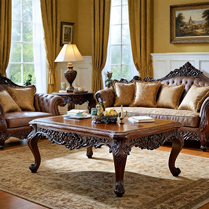 elegance ornate wooden furniture