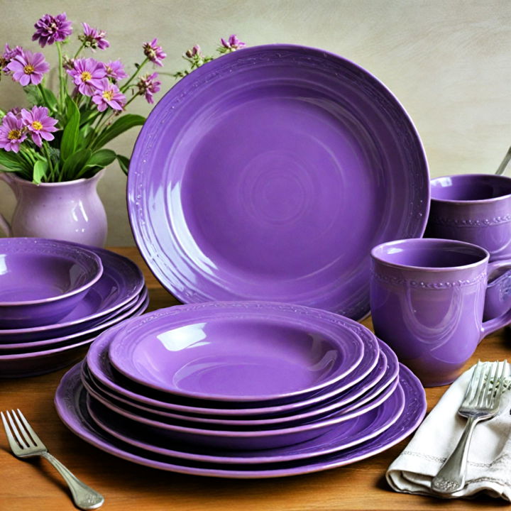 elegance purple dishware