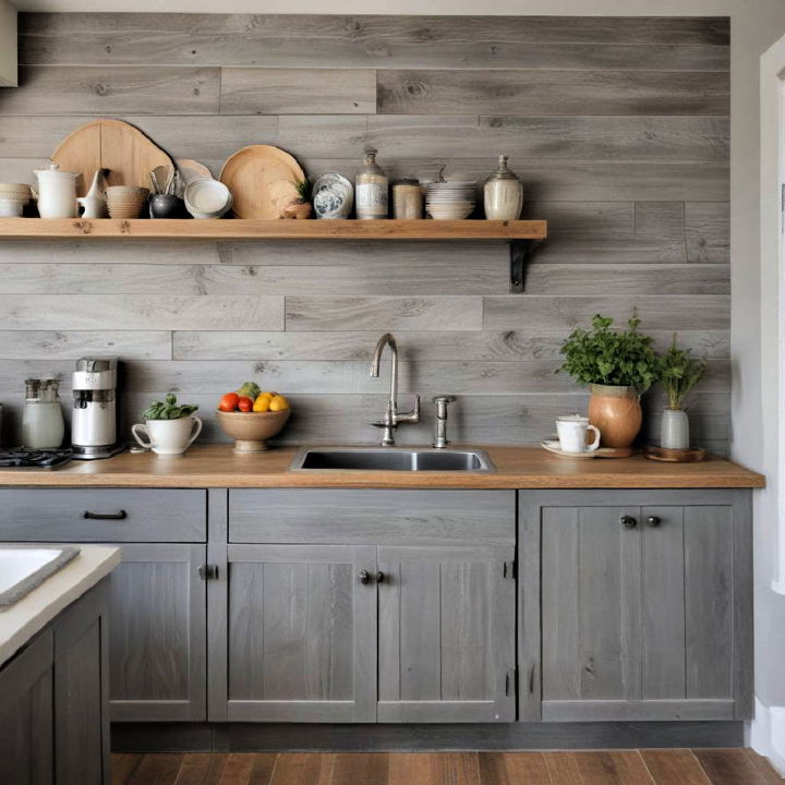 elegance weathered gray shiplap for kitchen design