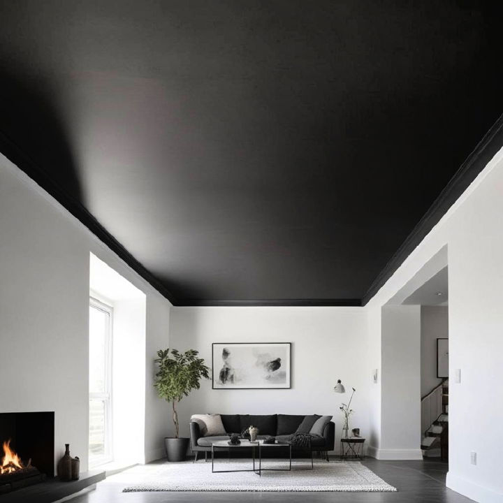 elegant black gypsum ceiling
