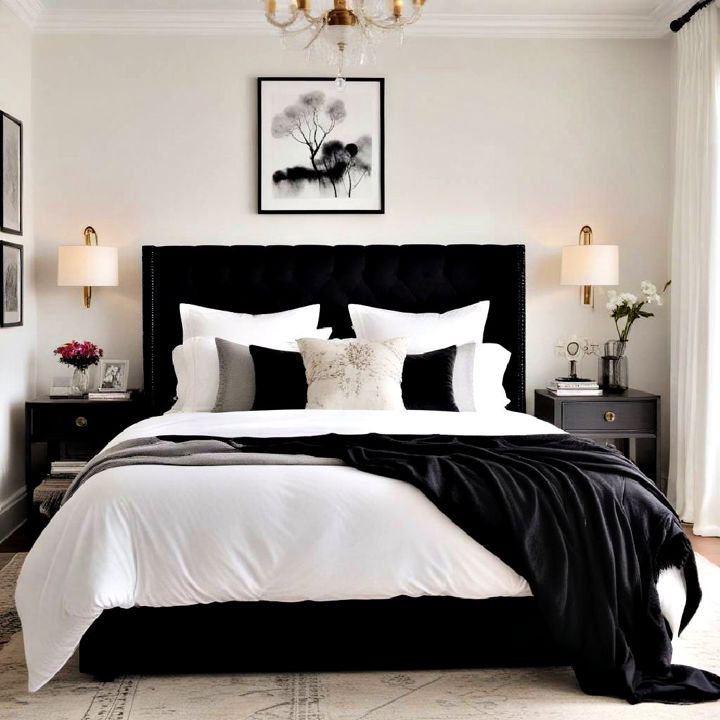 elegant black headboard