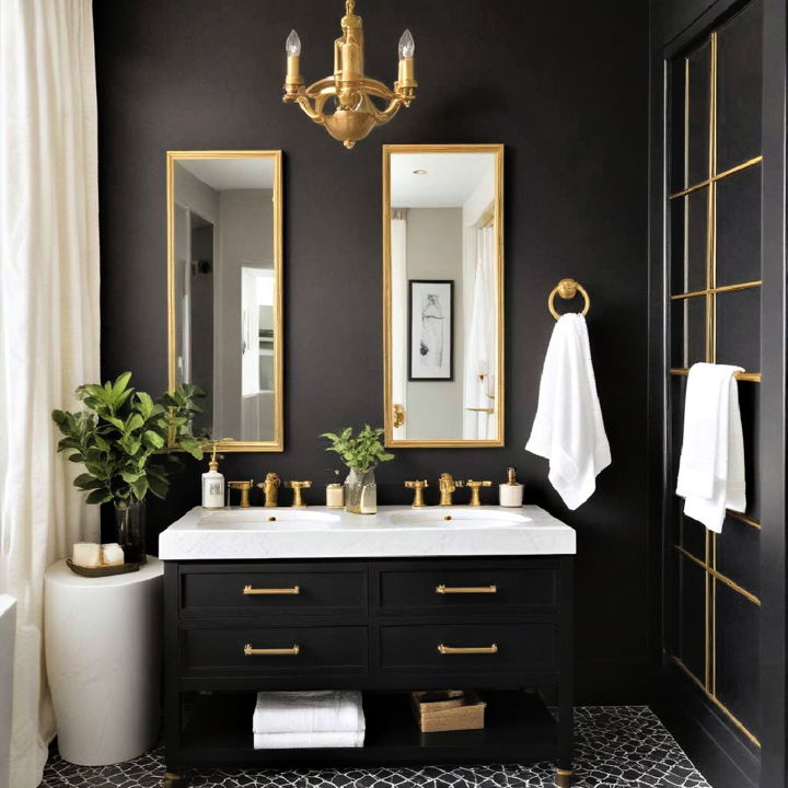 elegant gold fixtures for bathroom