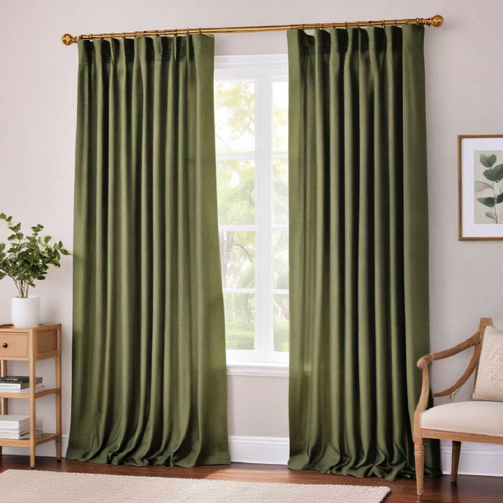 elegant green curtains