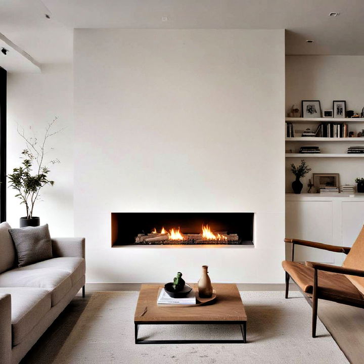 elegant minimalist fireplace