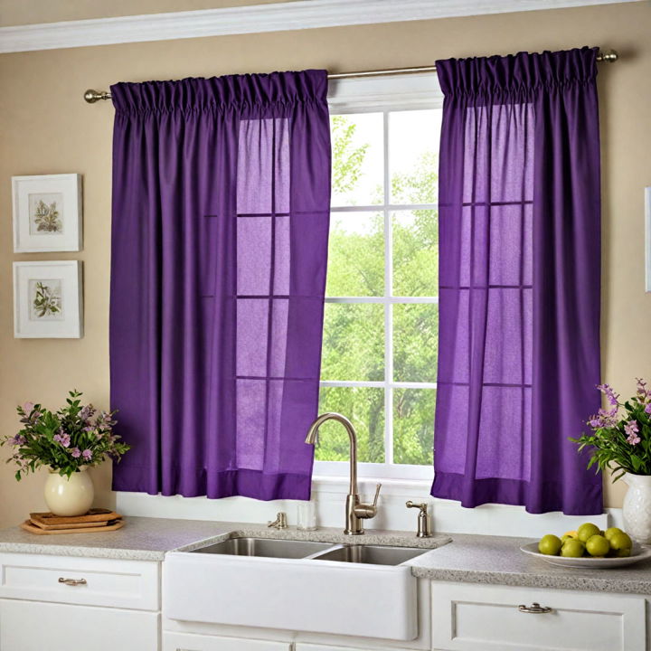 elegant purple window treatments