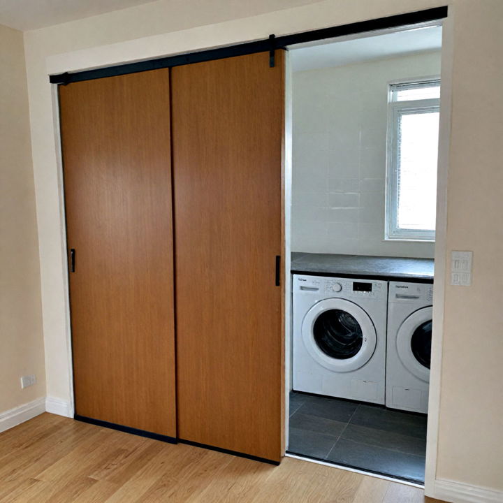 elegant sliding doors for utility room