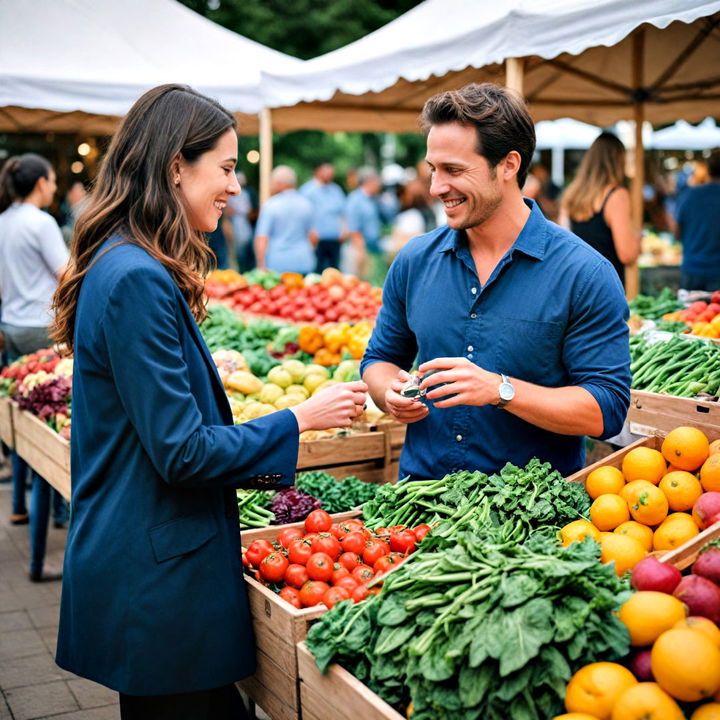 farmer’s market wedding proposal