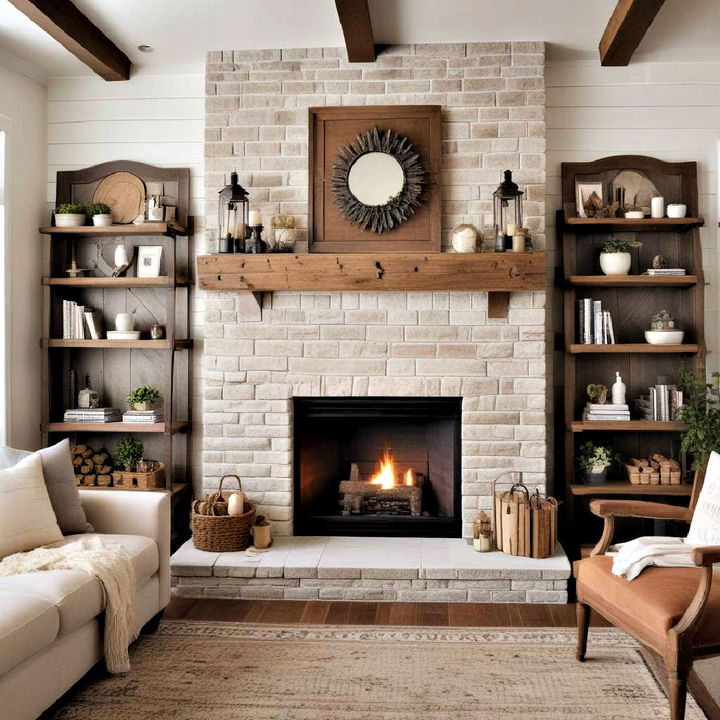 farmhouse fireplace for any room