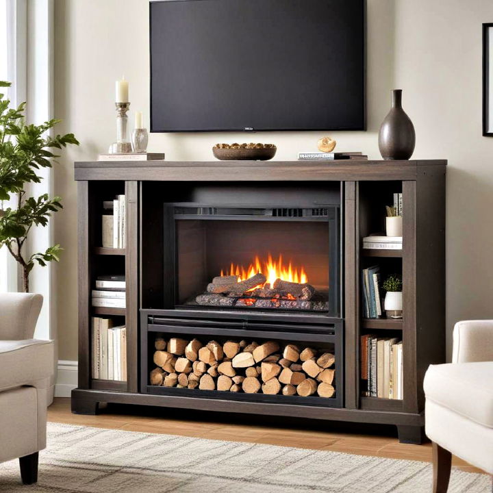 fireplace tv stand