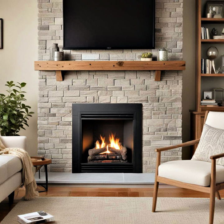 fireplace with a fireplace insert