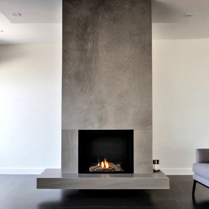 floating hearth fireplace