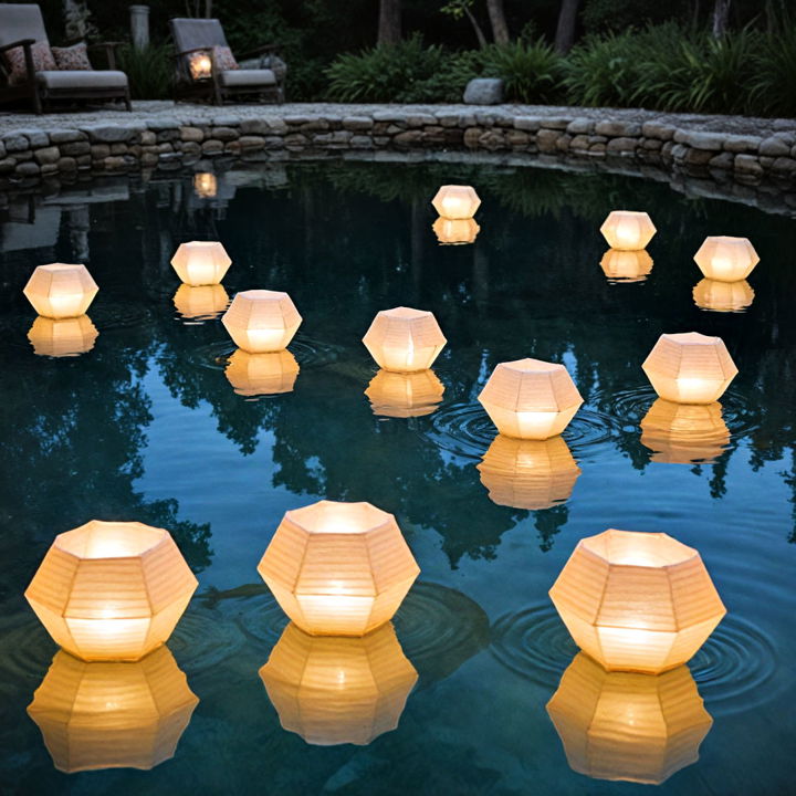 floating pool lanterns design